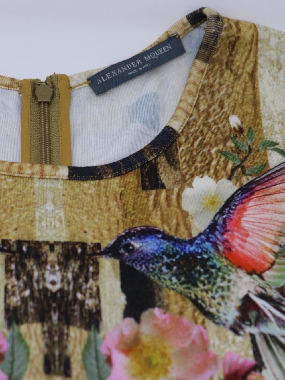 Alexander McQueen Sleeveless Tank top Blouse Hummingbird Floral 2013 - Picture 8 of 14